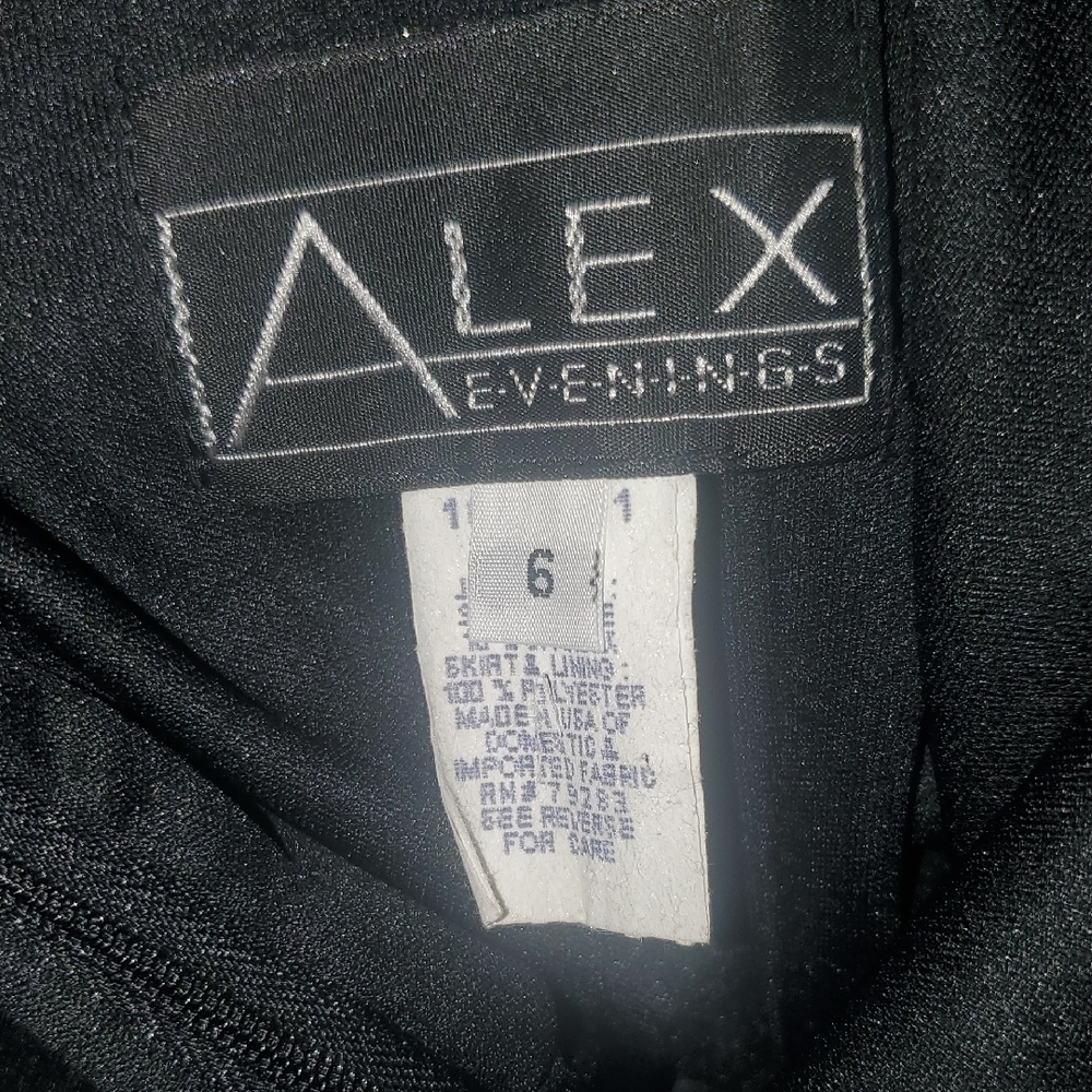 Alex Evenings Black and Silver Maxi Dress - Picture 7 of 7